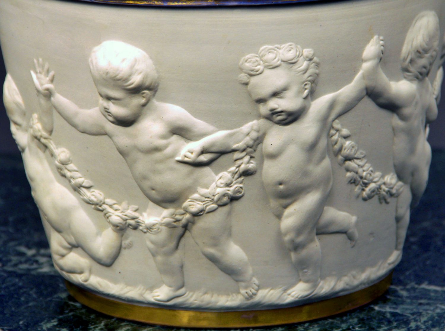 A Late 19th Century Sèvres Style Parcel-Gilt and Biscuit Porcelain Jardinière - Image 2