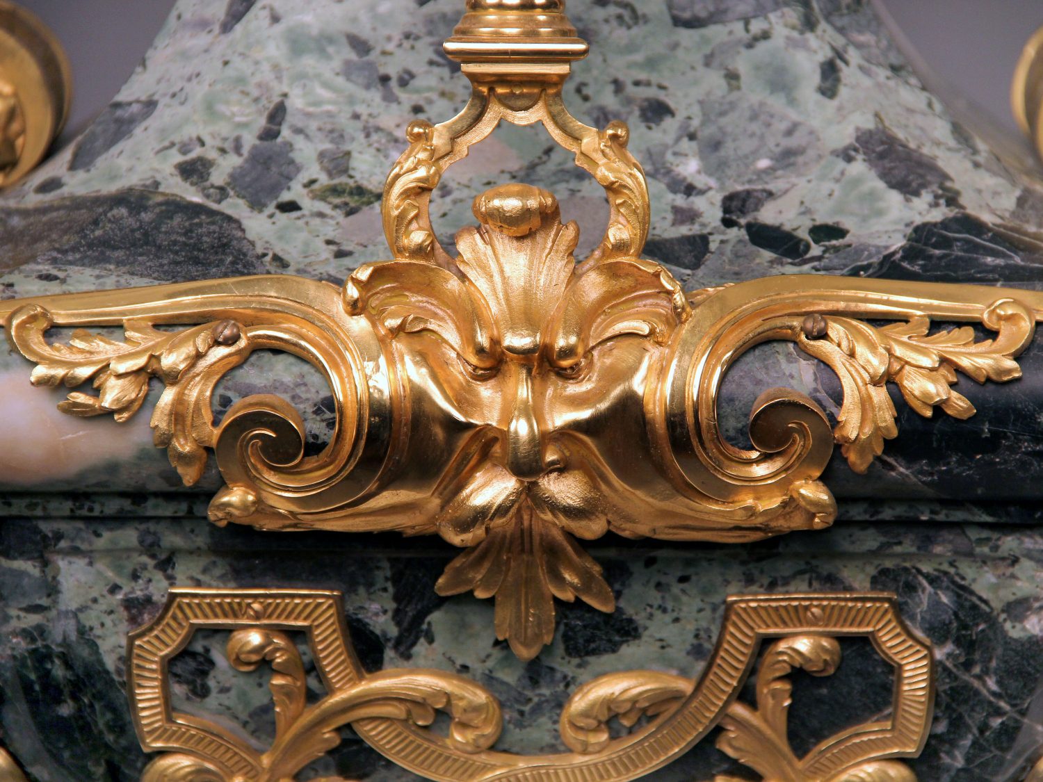 A Beautiful Late 19th Century Gilt Bronze Mounted Seven Light Marble Girondole - Image 2