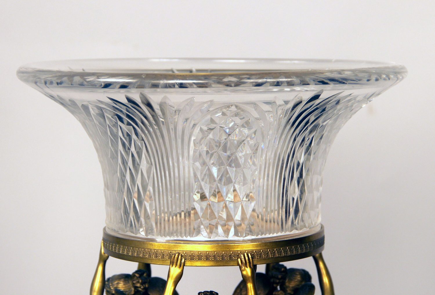 A Wonderful Late 19th Century Gilt Bronze and Crystal Empire Style Centerpiece - Image 3