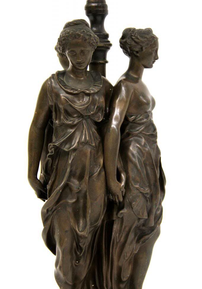 A Late 19th Century Crystal and Patinated Bronze Sculptural Centerpiece By Thiebaut Freres - Image 3