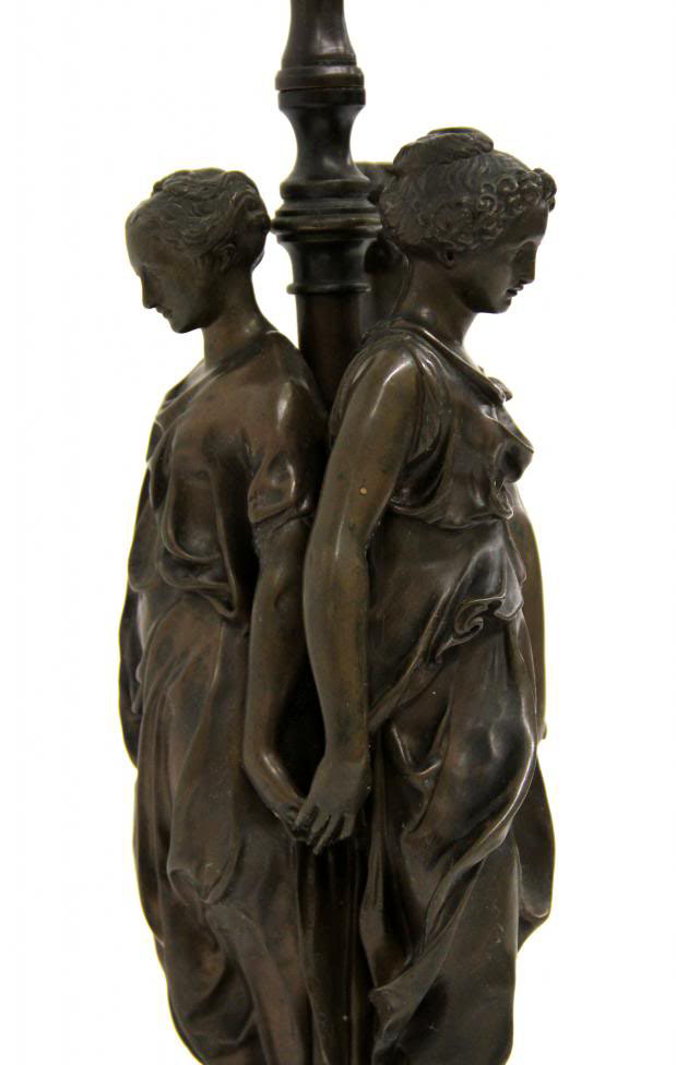 A Late 19th Century Crystal and Patinated Bronze Sculptural Centerpiece By Thiebaut Freres - Image 4