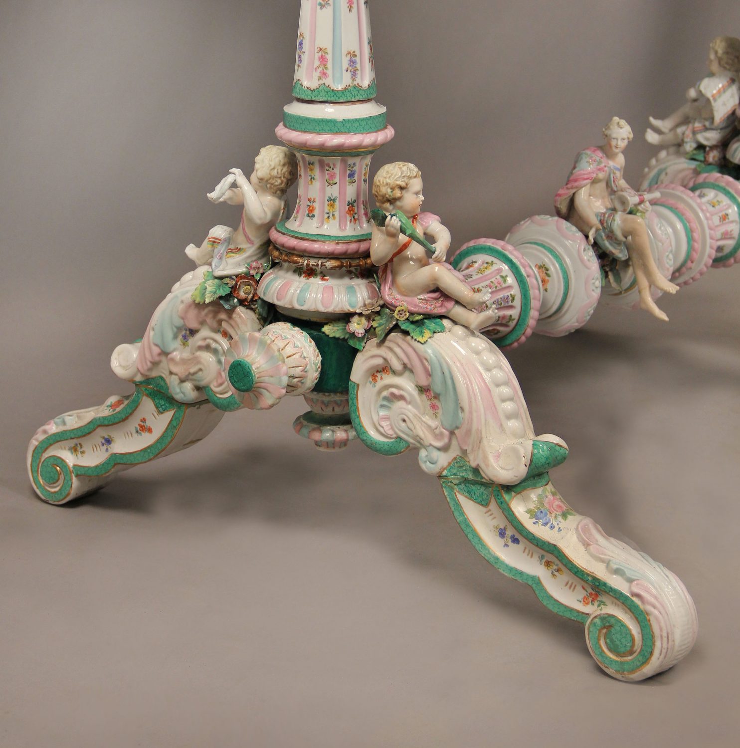 A Lovely Late 19th Century Gilt Bronze Mounted German K.P.M. Porcelain Desk - Image 8