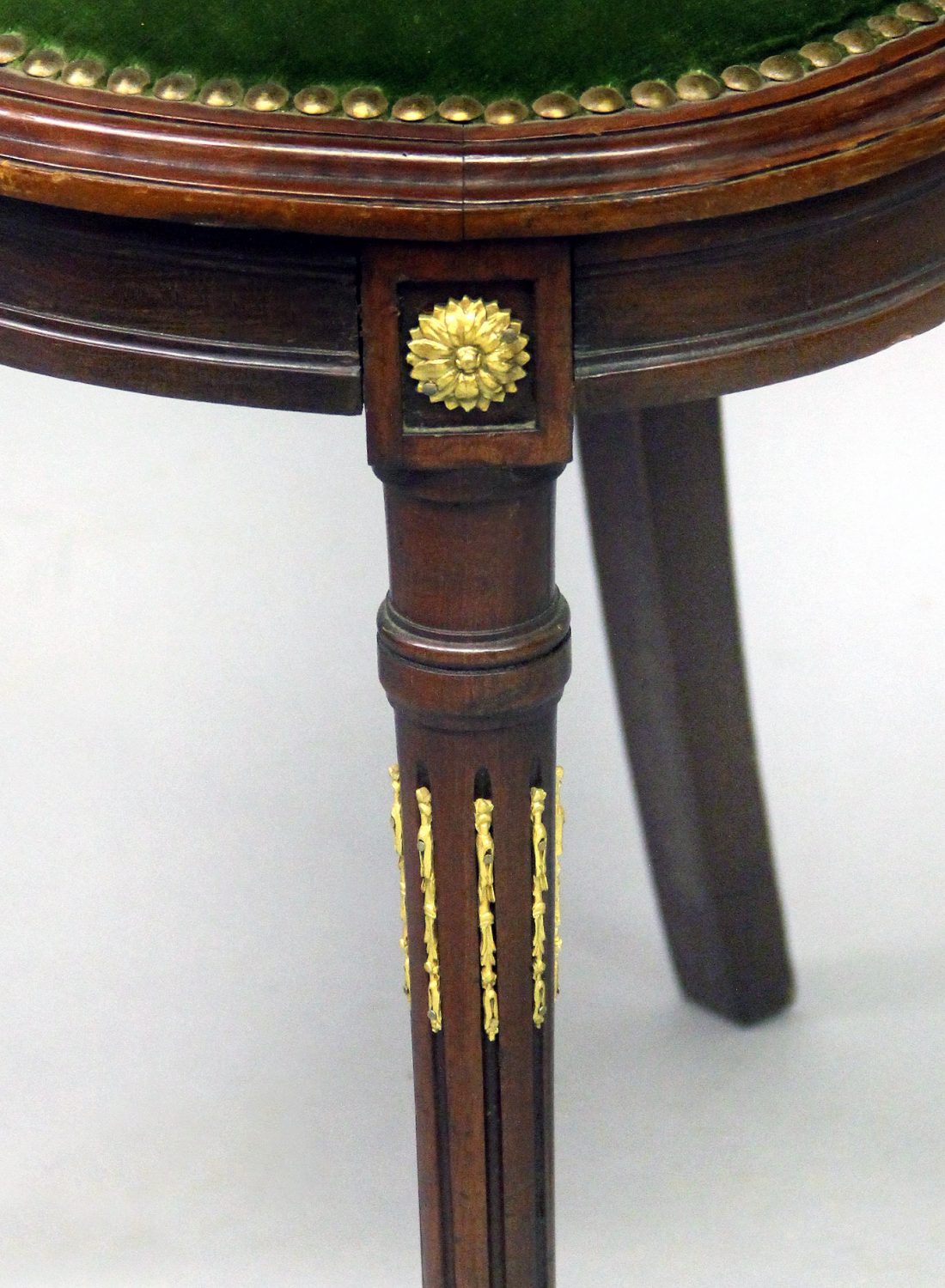 A Set of Fourteen Late 19th Century Gilt Bronze Mounted Transitional Style Dining Chairs - Image 5
