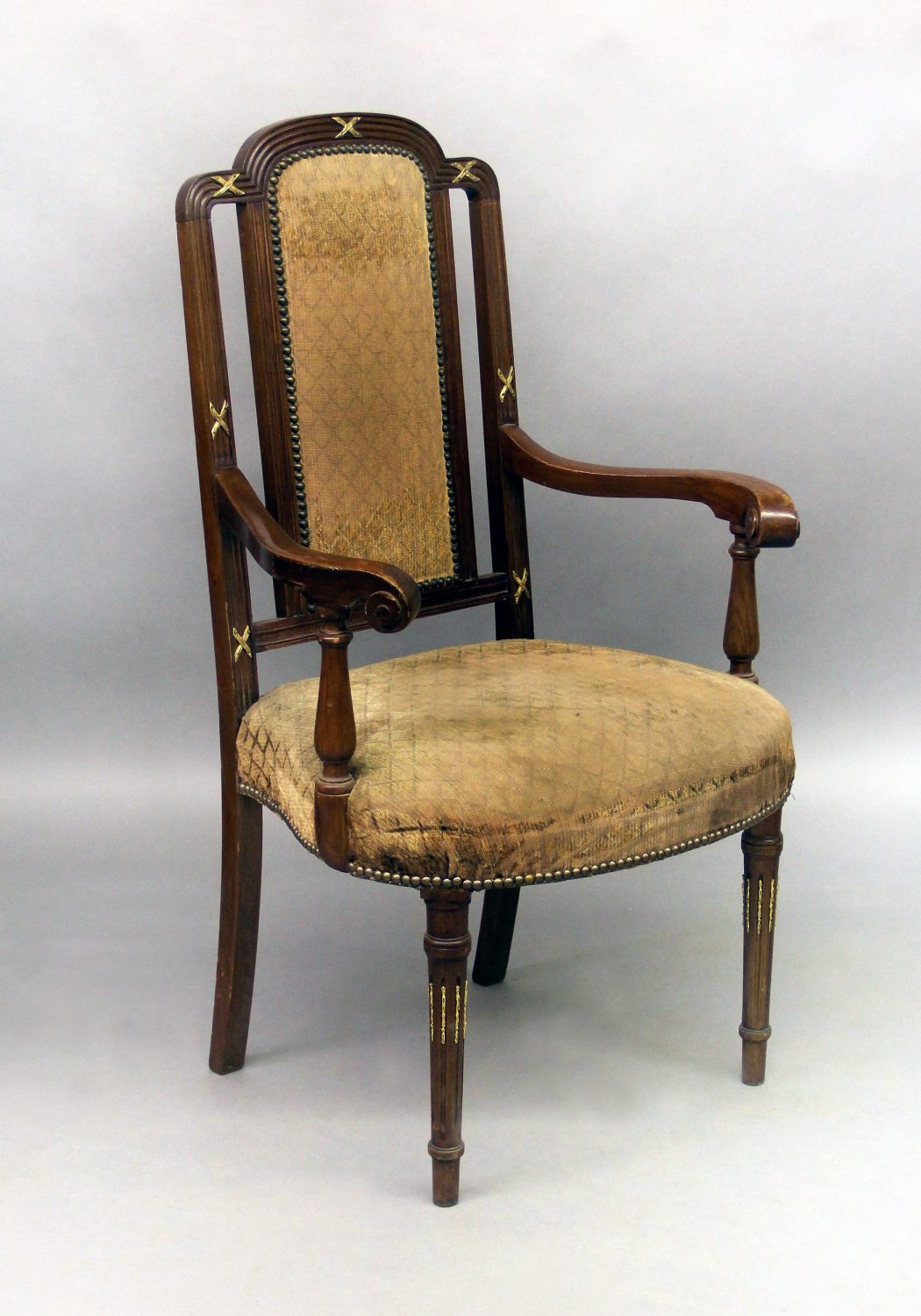 A Set of Fourteen Late 19th Century Gilt Bronze Mounted Transitional Style Dining Chairs - Image 2
