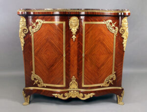 A Wonderful Late 19th Century Gilt Bronze Mounted Louis XVI Style Palace Size Cabinet