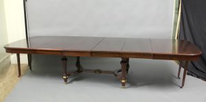 A Late 19th Century Gilt Bronze Mounted Louis XVI Style Dining Table