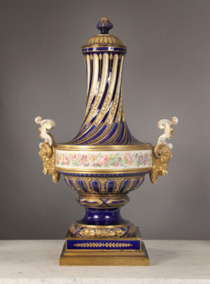 A Very Fine Late 19th Century Gilt Bronze and Sèvres Style Porcelain Vase