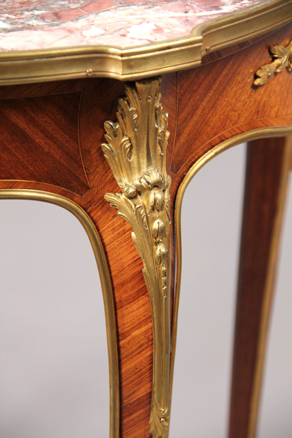 A Late 19th Century Louis XV Style Gilt Bronze Mounted Marble Top Lamp Table - Image 2