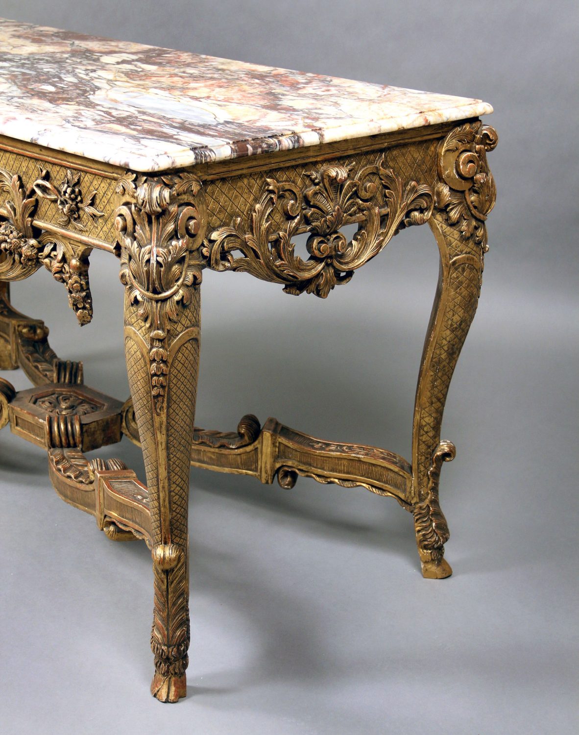 A Very Finely Carved Late 19th Century Regence Style Giltwood Console - Image 4