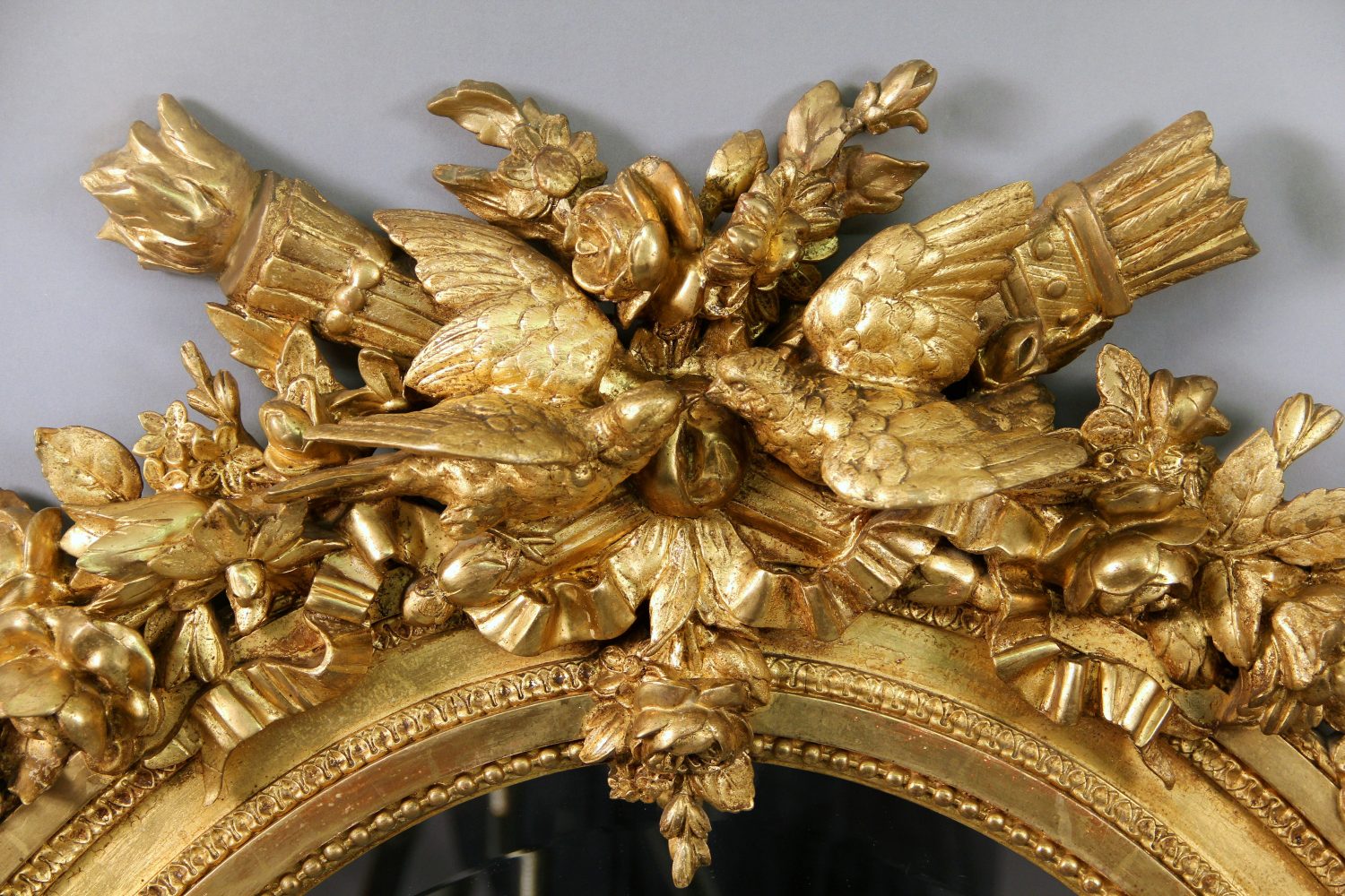A Very Fine Late 19th Century Napoleon III Hand Carved Giltwood Mirror - Image 2
