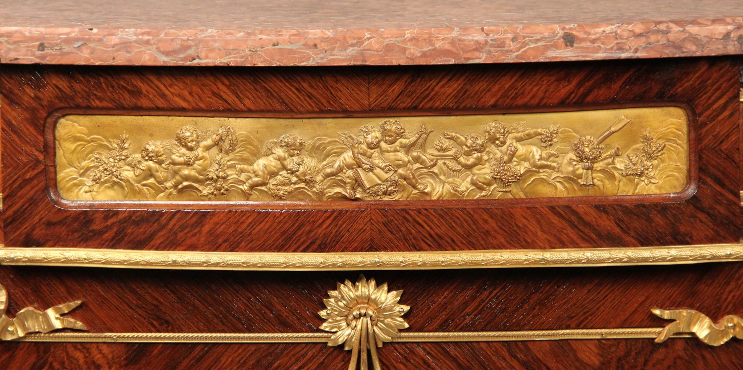 A Late 19th Century Gilt Bronze Mounted Kingwood Louis XVI Style Cabinet - Image 4