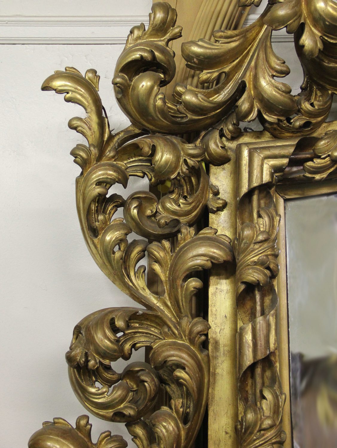 A Very Important Late 19th Century Rococo Style Giltwood and Gesso Mirror - Image 4