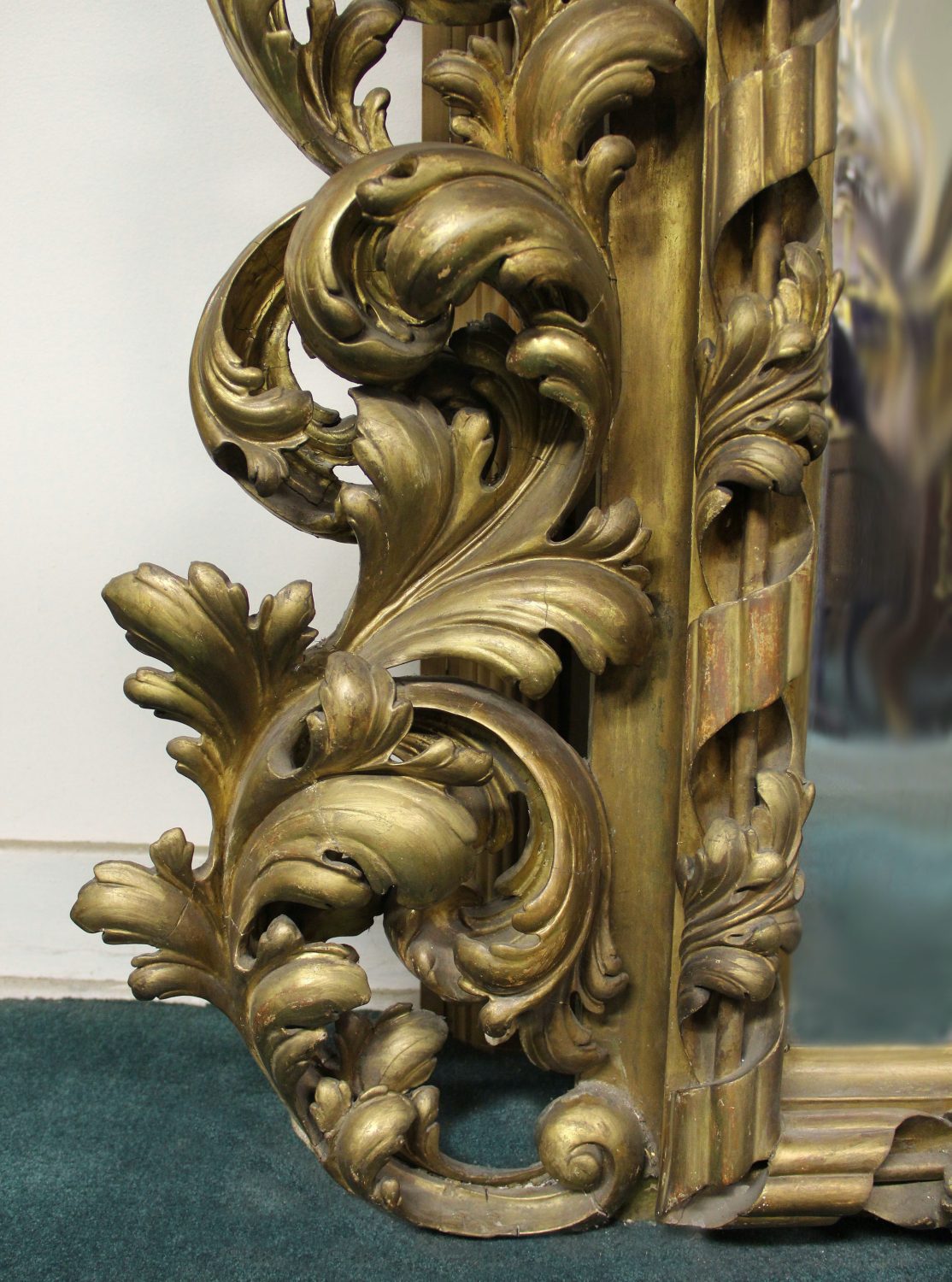 A Very Important Late 19th Century Rococo Style Giltwood and Gesso Mirror - Image 6