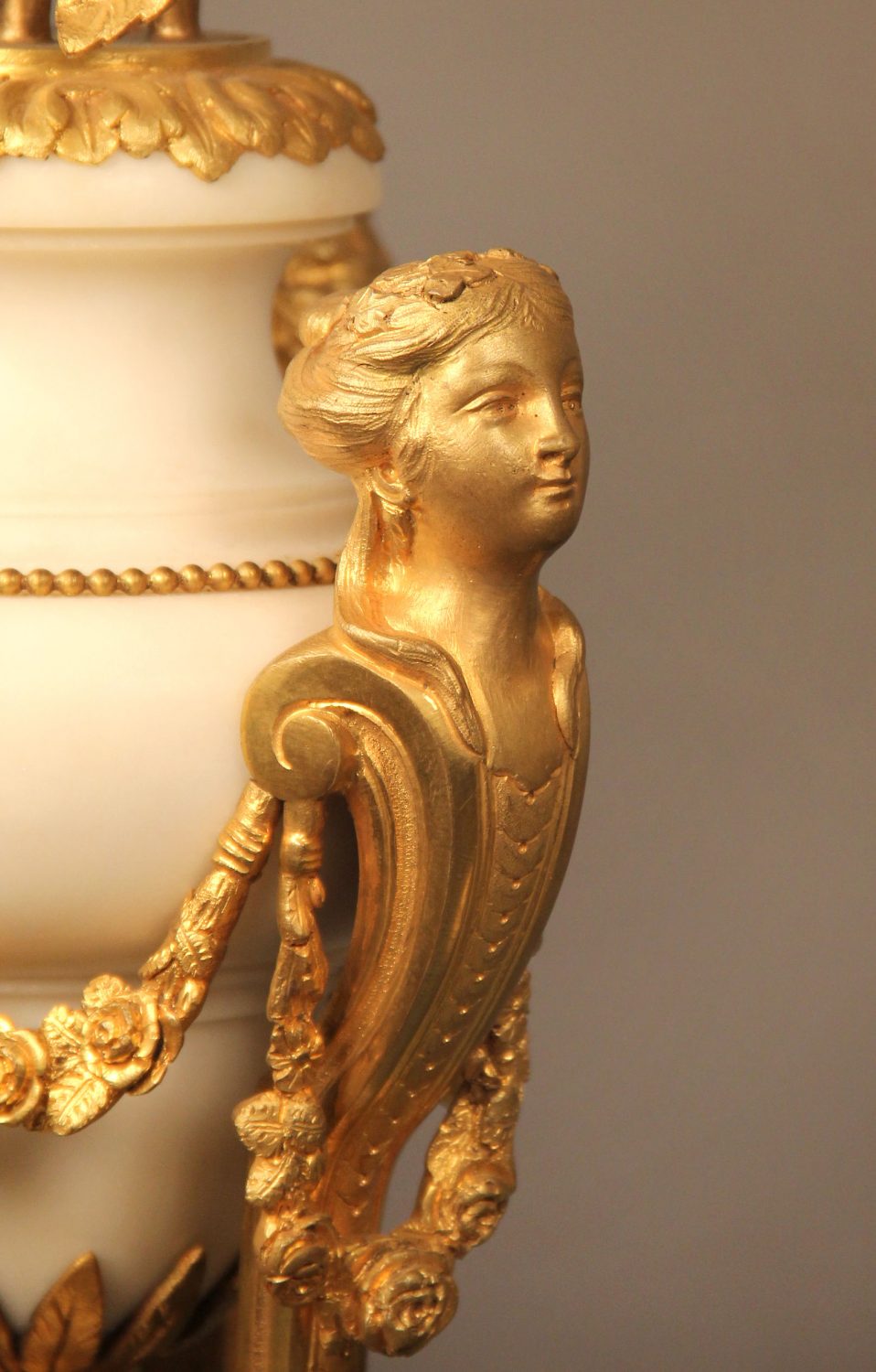 Pair of Late 19th Century Gilt Bronze and White Marble Five Light Candelabra - Image 3