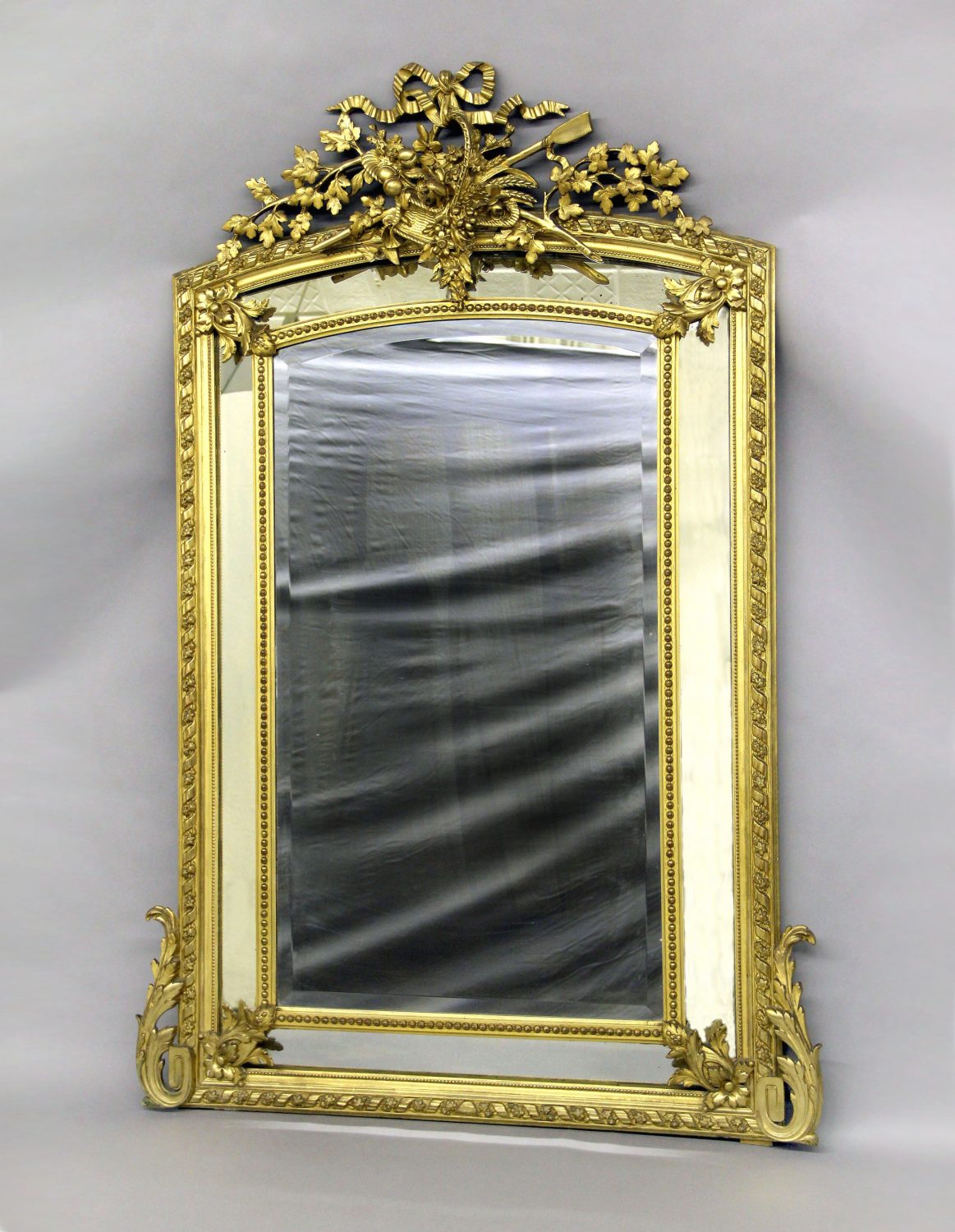 A Wonderful Late 19th Century Giltwood and Gesso Carved Mirror