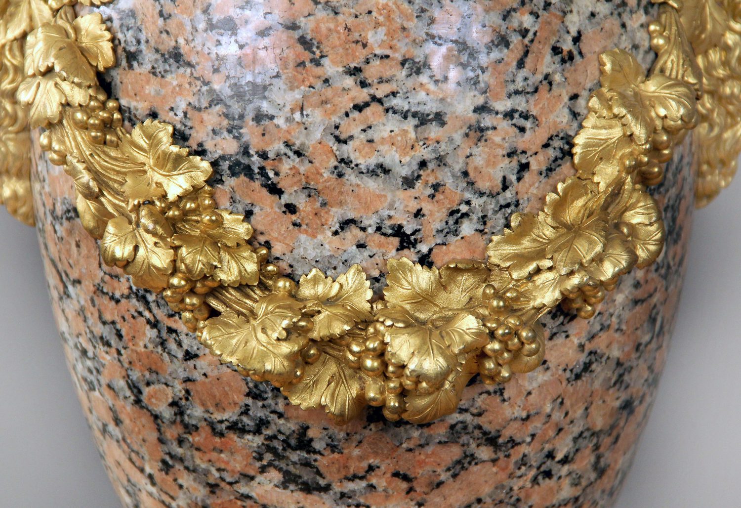 A Fine Pair of Late 19th Century Gilt Bronze Mounted Granite Lamps - Image 3