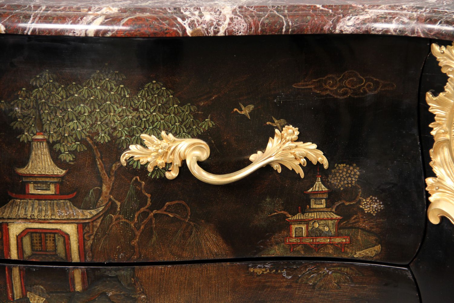 An Exceptional Late 19th Century Louis XV Style Gilt Bronze Mounted Lacquer Commode By Henry Dasson - Image 3