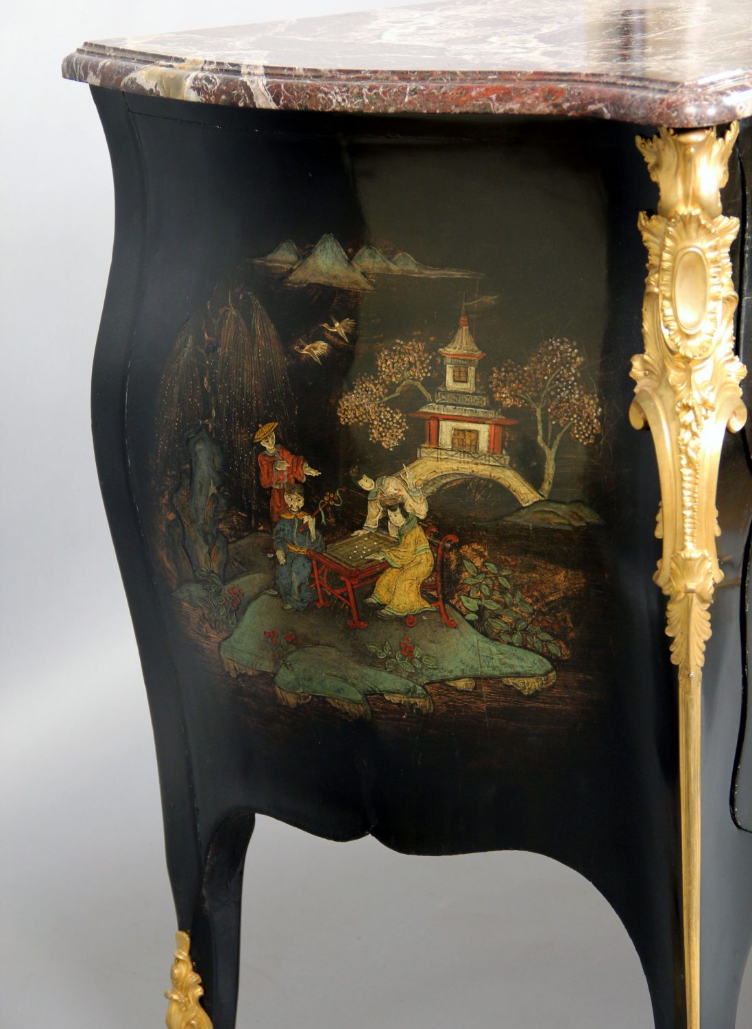 An Exceptional Late 19th Century Louis XV Style Gilt Bronze Mounted Lacquer Commode By Henry Dasson - Image 5