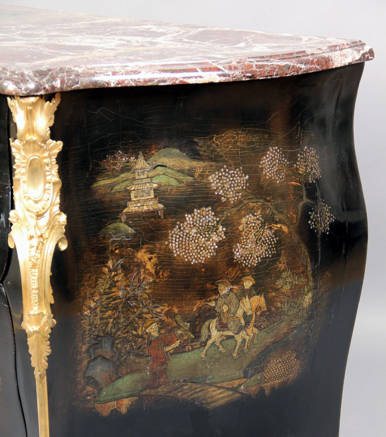 An Exceptional Late 19th Century Louis XV Style Gilt Bronze Mounted Lacquer Commode By Henry Dasson - Image 6