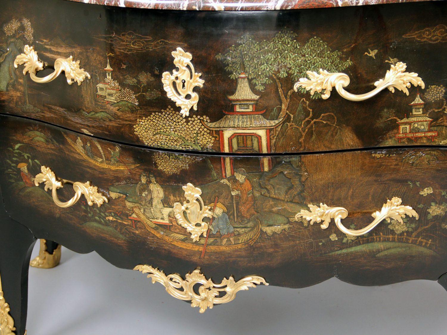 An Exceptional Late 19th Century Louis XV Style Gilt Bronze Mounted Lacquer Commode By Henry Dasson - Image 2