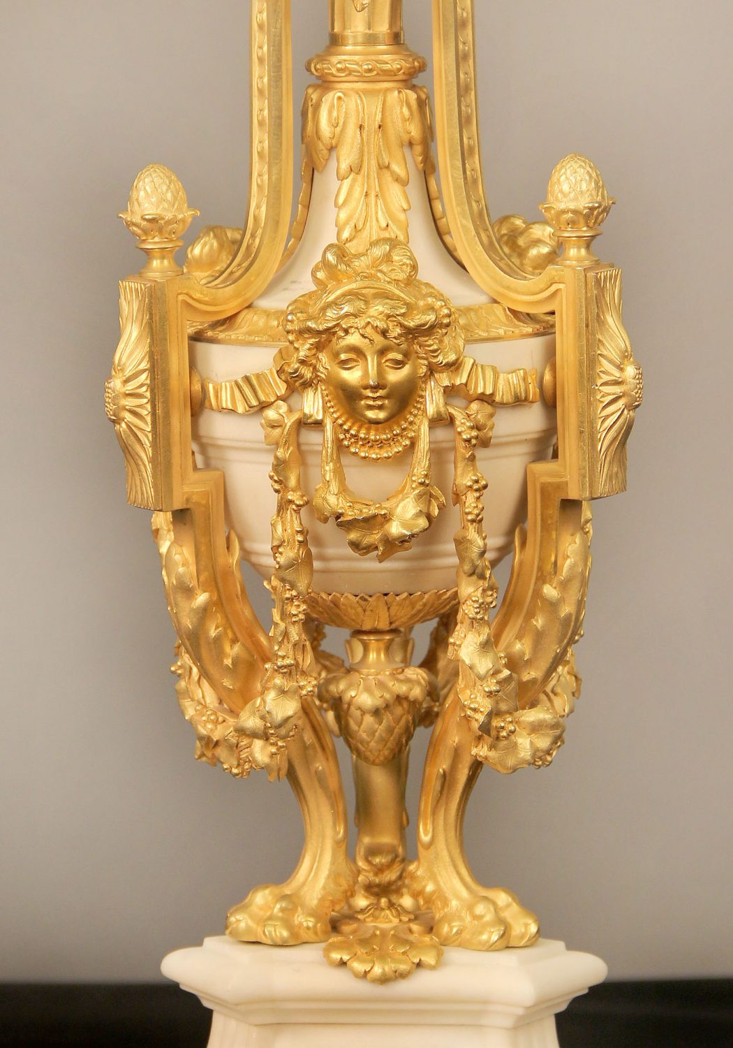An Exceptional Late 19th Century Gilt Bronze Mounted Marble Three Piece Clock Set By Ferdinand Gervais - Image 10