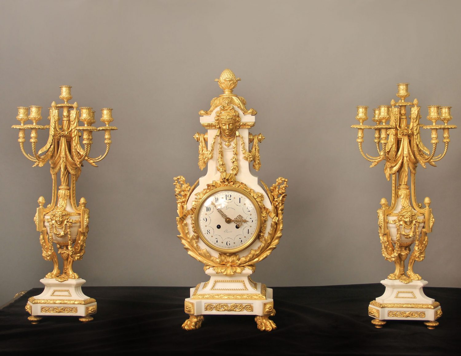 19th Century Gilt Table Clock Sets