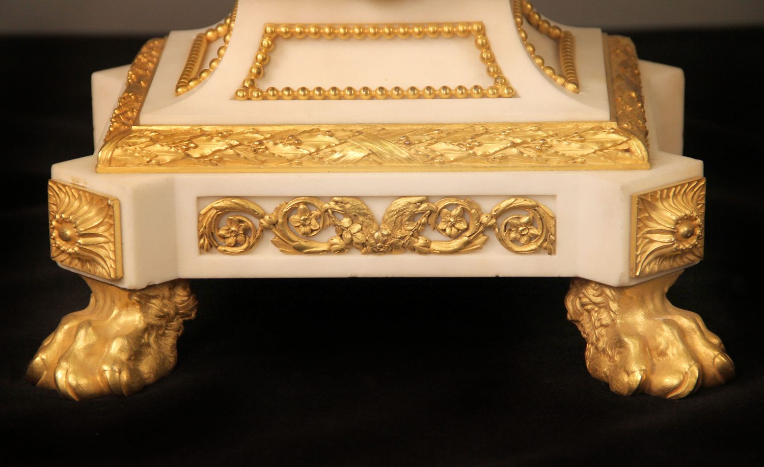 An Exceptional Late 19th Century Gilt Bronze Mounted Marble Three Piece Clock Set By Ferdinand Gervais - Image 6