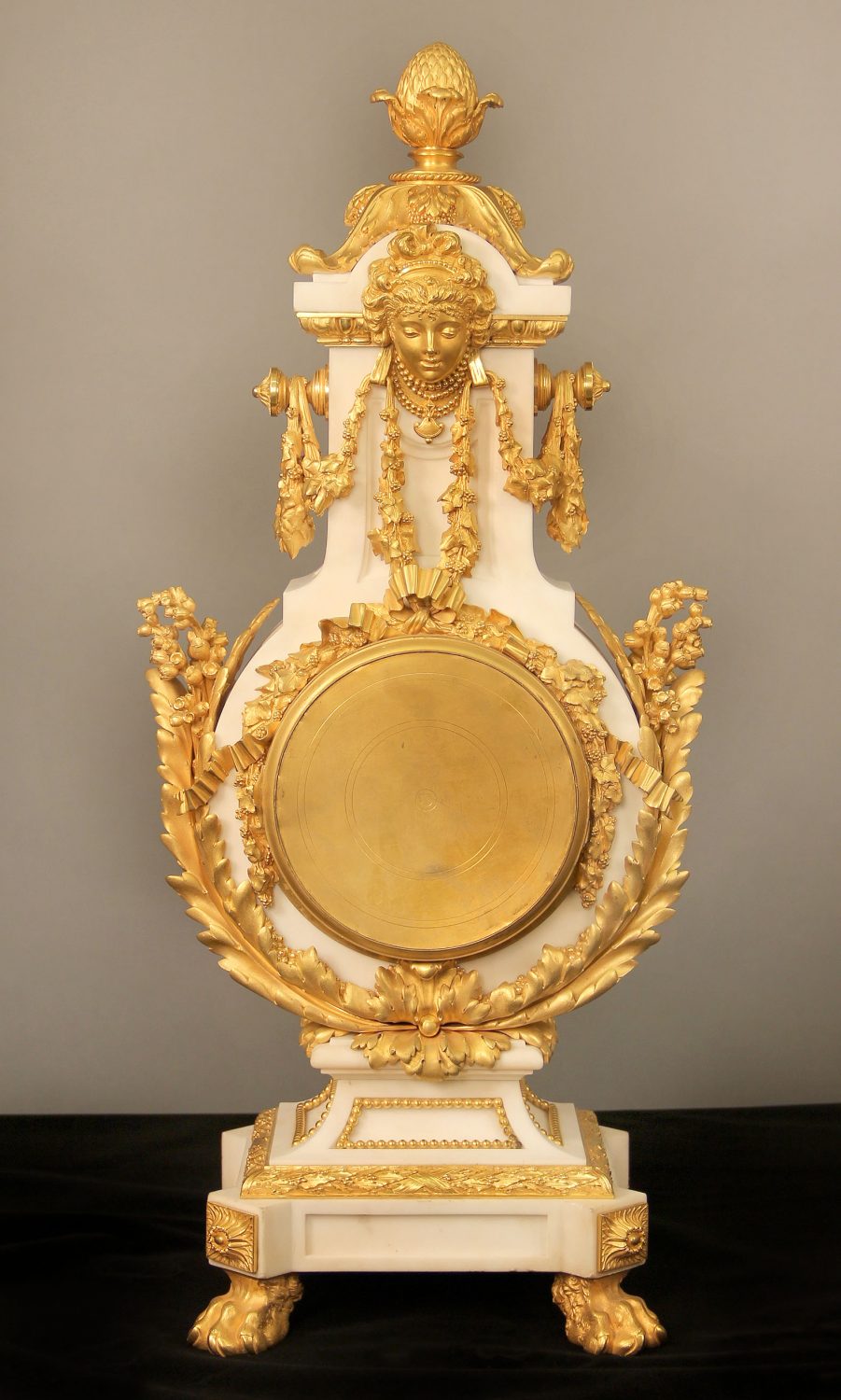 An Exceptional Late 19th Century Gilt Bronze Mounted Marble Three Piece Clock Set By Ferdinand Gervais - Image 7