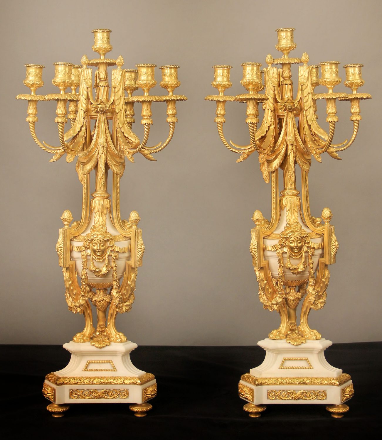 An Exceptional Late 19th Century Gilt Bronze Mounted Marble Three Piece Clock Set By Ferdinand Gervais - Image 8