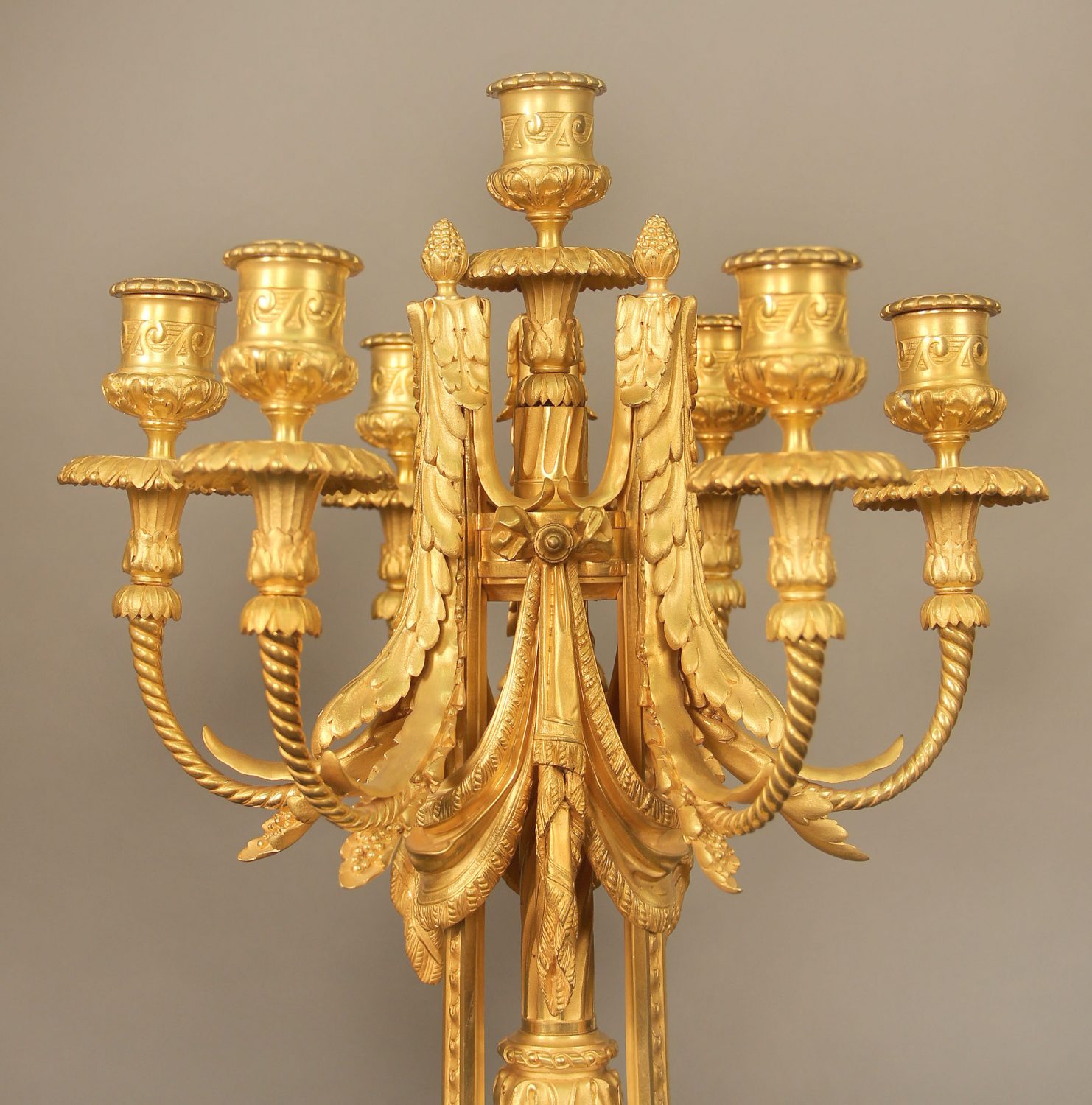 An Exceptional Late 19th Century Gilt Bronze Mounted Marble Three Piece Clock Set By Ferdinand Gervais - Image 9