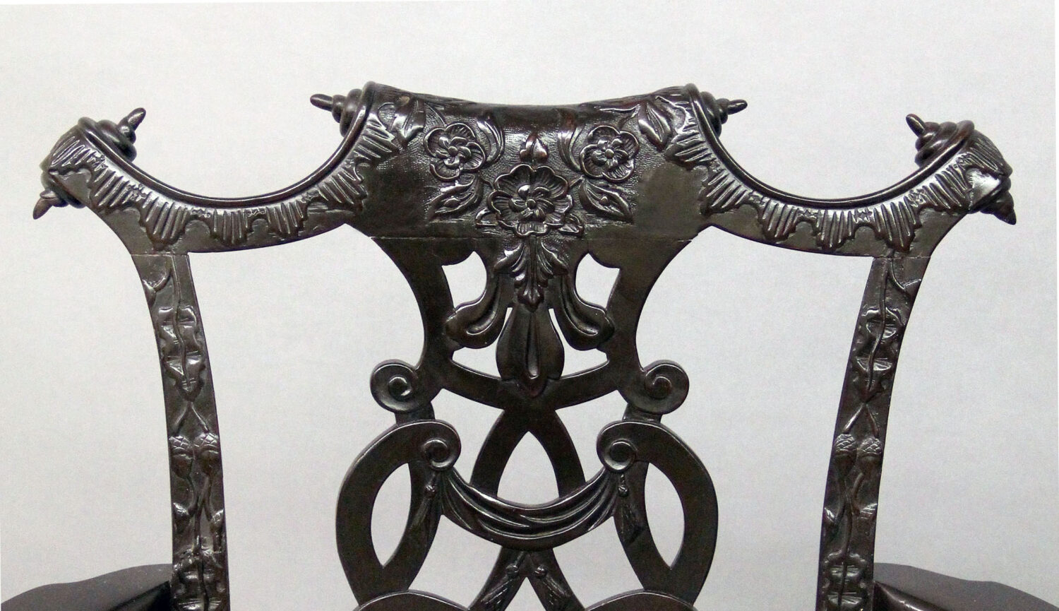 A Fine Set of Ten Late 19th Century Chippendale Style Dining Chairs - Image 6