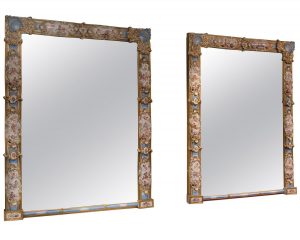 A Very Rare and Special Palatial Pair of Late 19th Century Sèvres Style Porcelain Mirrors