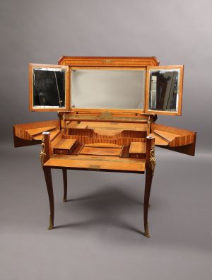 A Rare Late 19th Century Louis XV Style Gilt Bronze Mounted Dressing Table