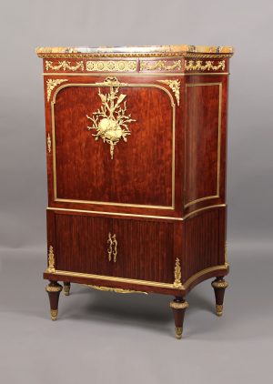 A Late 19th Century Louis XVI Style Gilt Bronze Mounted Mahogany Cabinet By François Linke