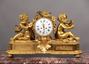 A Very Fine Late 19th Century Gilt Bronze Mantle Clock