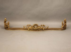 A Beautiful Late 19th Century Gilt Bronze Fireplace Fender