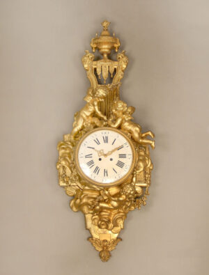 A Palatial and Unique Late 19th / Early 20th Century Gilt Bronze Cartel Clock By François Linke