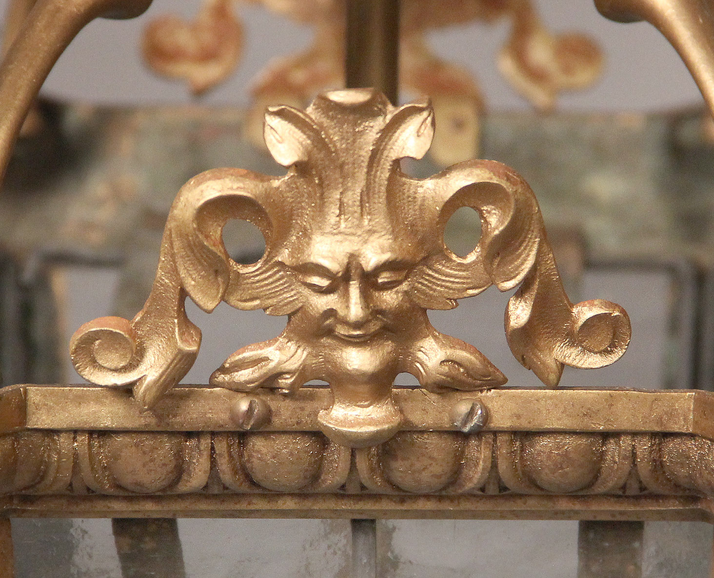 An Interesting Late 19th Century Gilt Bronze and Rippled Glass Gothic Lantern - Image 3