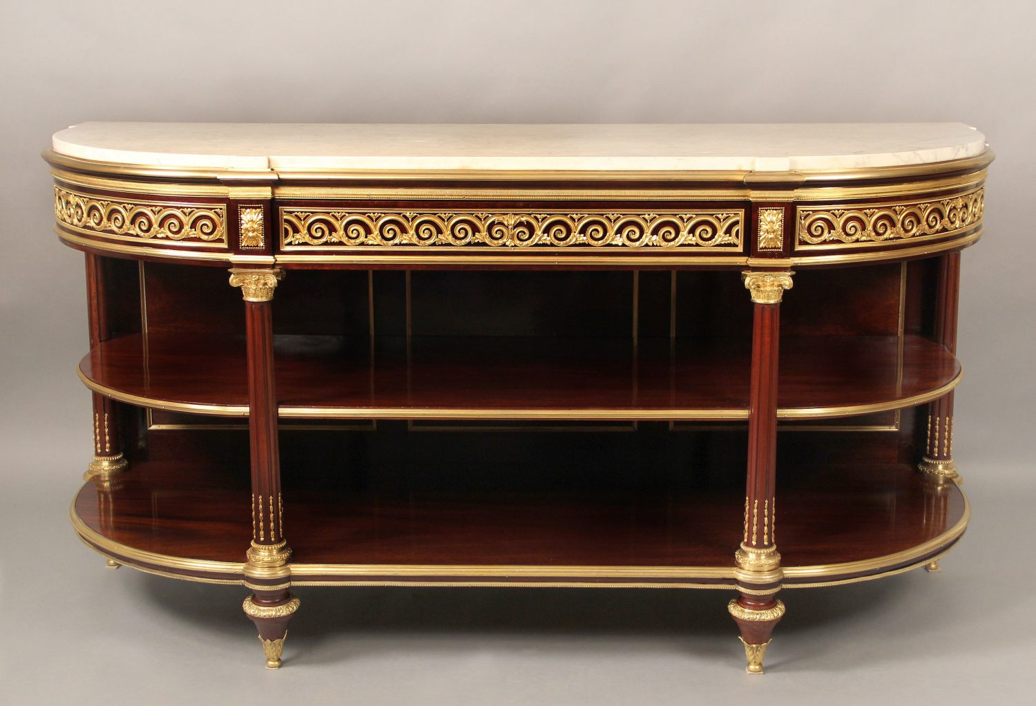 19th century three tier dessert and server console