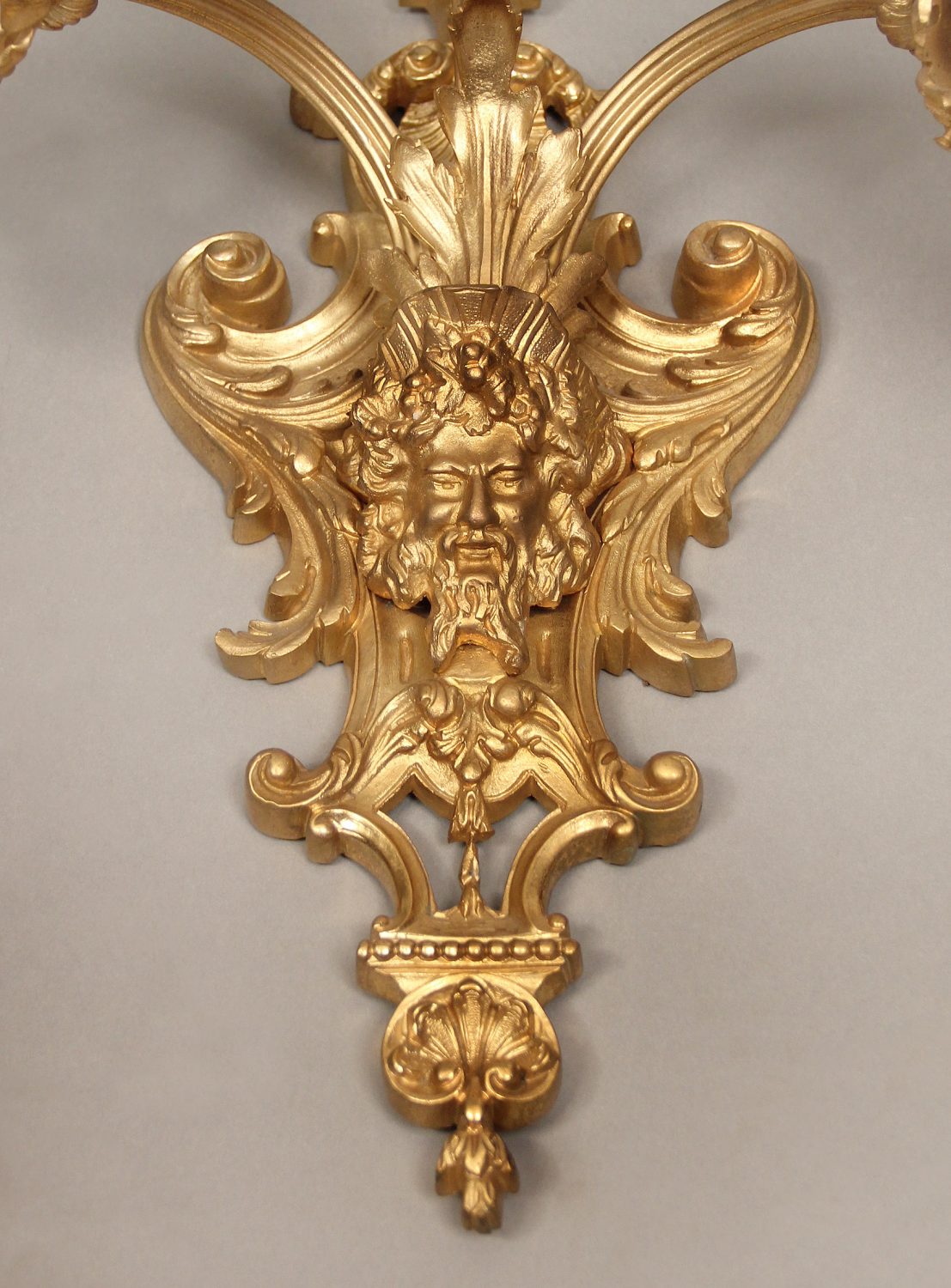 An Excellent Pair of Late 19th Century Gilt Bronze Three Light Sconces - Image 3