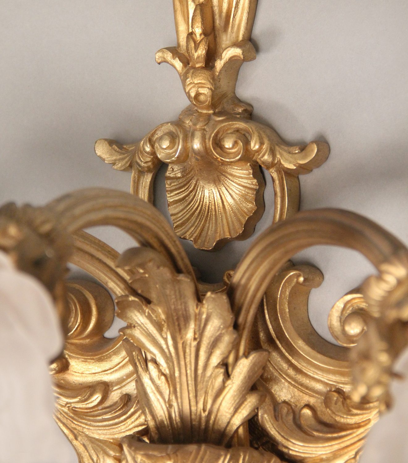 An Excellent Pair of Late 19th Century Gilt Bronze Three Light Sconces - Image 4