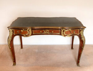 A Nice Late 19th Century Louis XV Style Gilt Bronze Mounted Bureau Plat