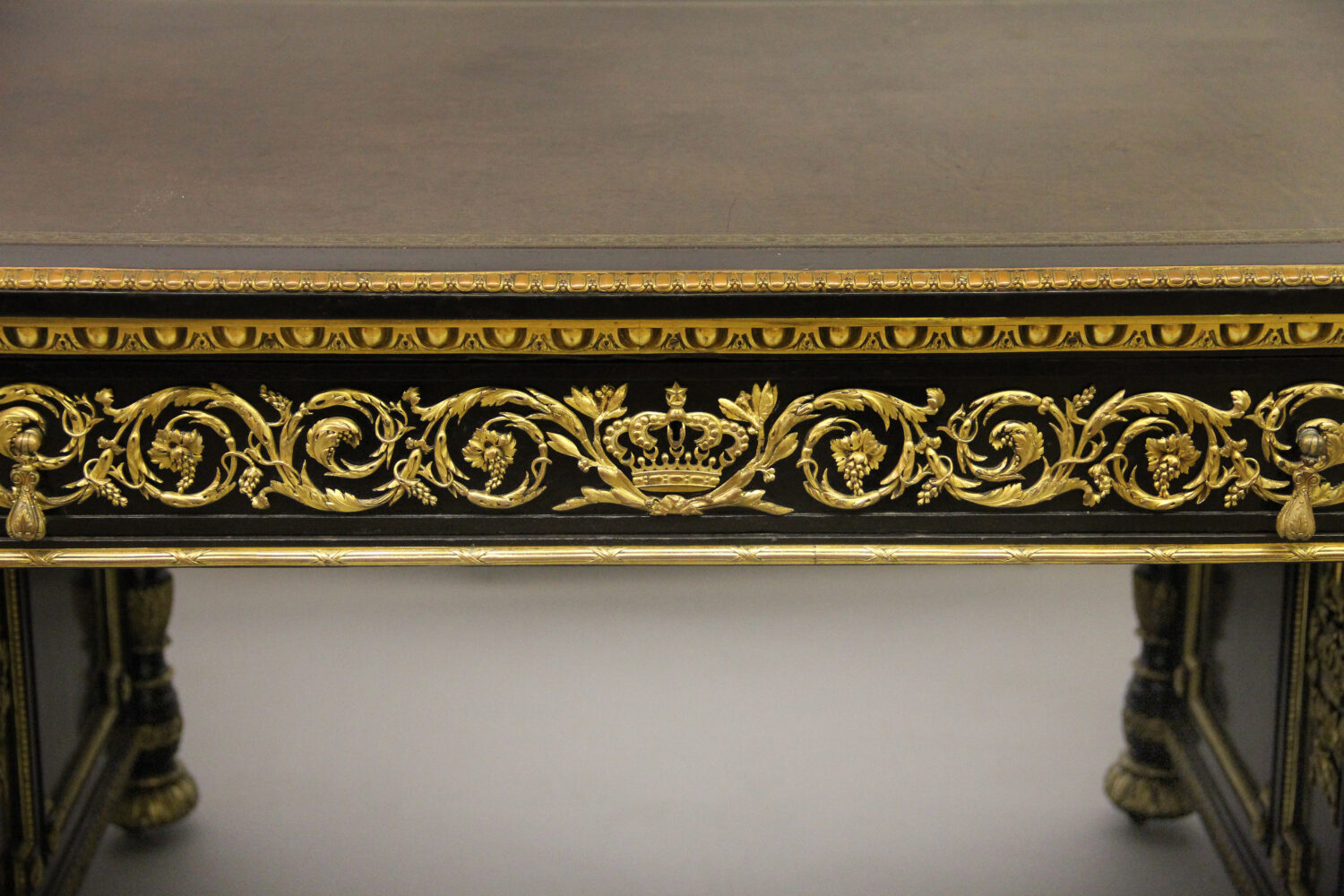 An Exceptional and Unusual 19th Century Louis XVI Style Gilt Bronze Mounted English Partners Desk Made for the French Market - Image 3