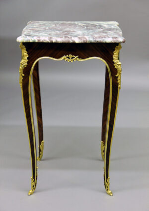 A Nice Late 19th Century Gilt Bronze Mounted Louis XV Style Lamp Table