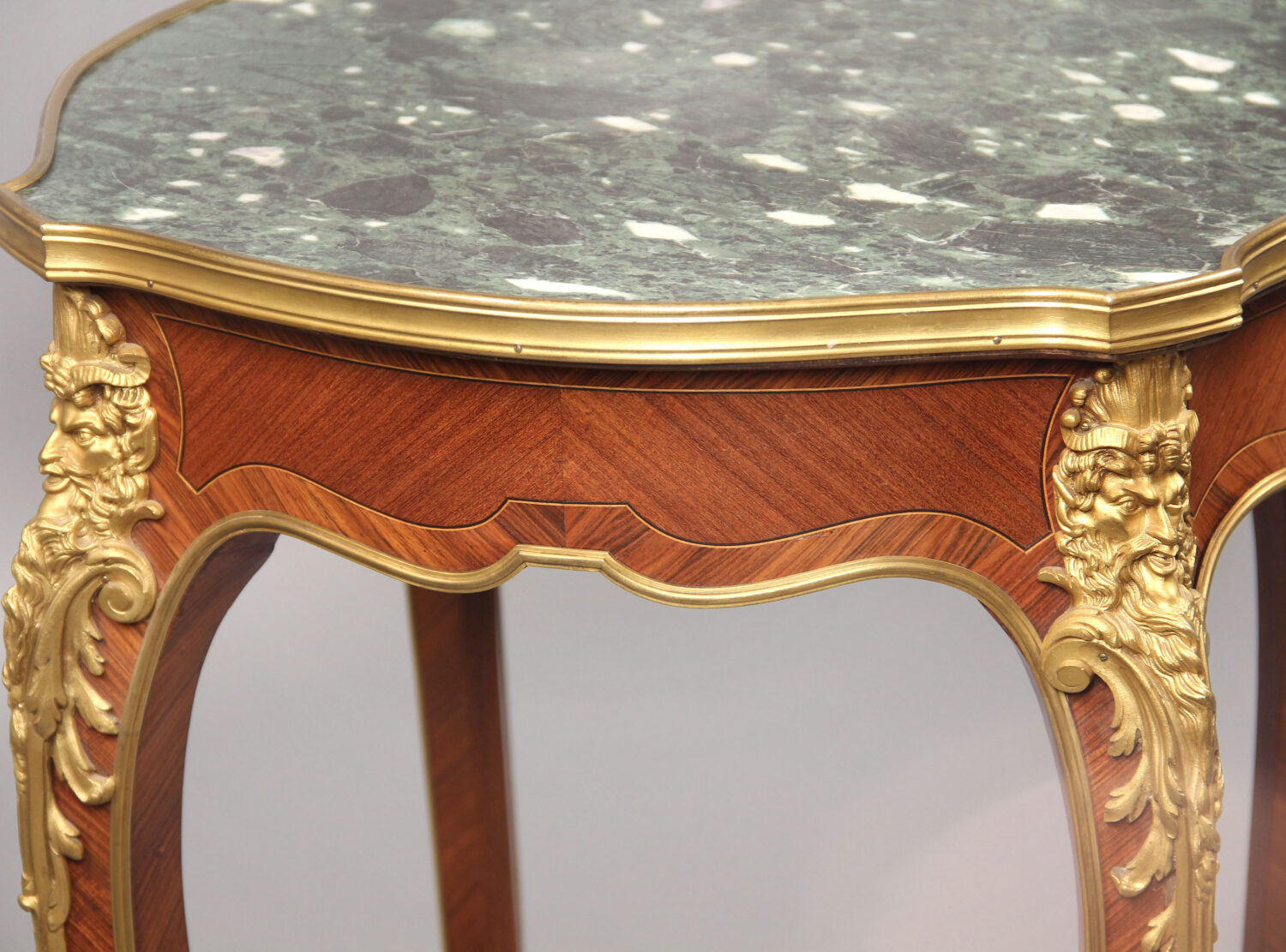 An Interesting Late 19th Century Gilt Bronze Mounted Louis XV Style Lamp Table - Image 2