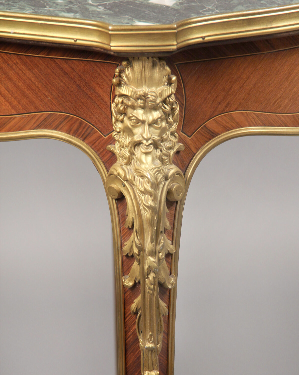 An Interesting Late 19th Century Gilt Bronze Mounted Louis XV Style Lamp Table - Image 3