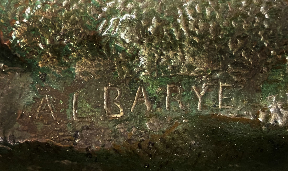 The Famous Bronze Sculpture Entitled "Panthère Saisissant Un Cerf" By Barye - Image 5
