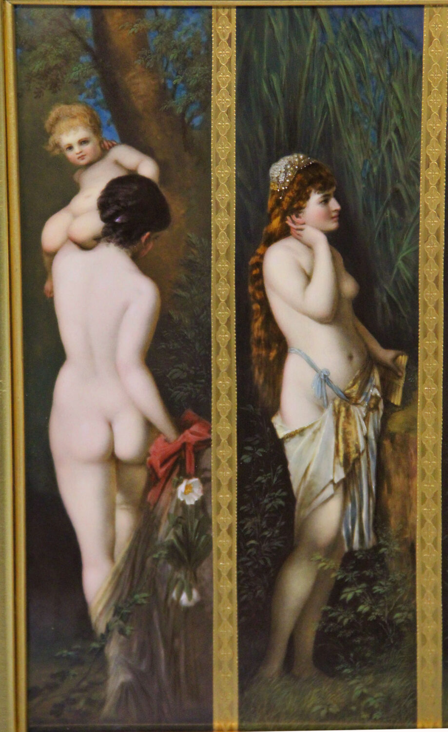 A Beautiful Late 19th Century Berlin K.P.M. - Vienna Style Porcelain Rectangular Plaque of the Five Senses - Image 3