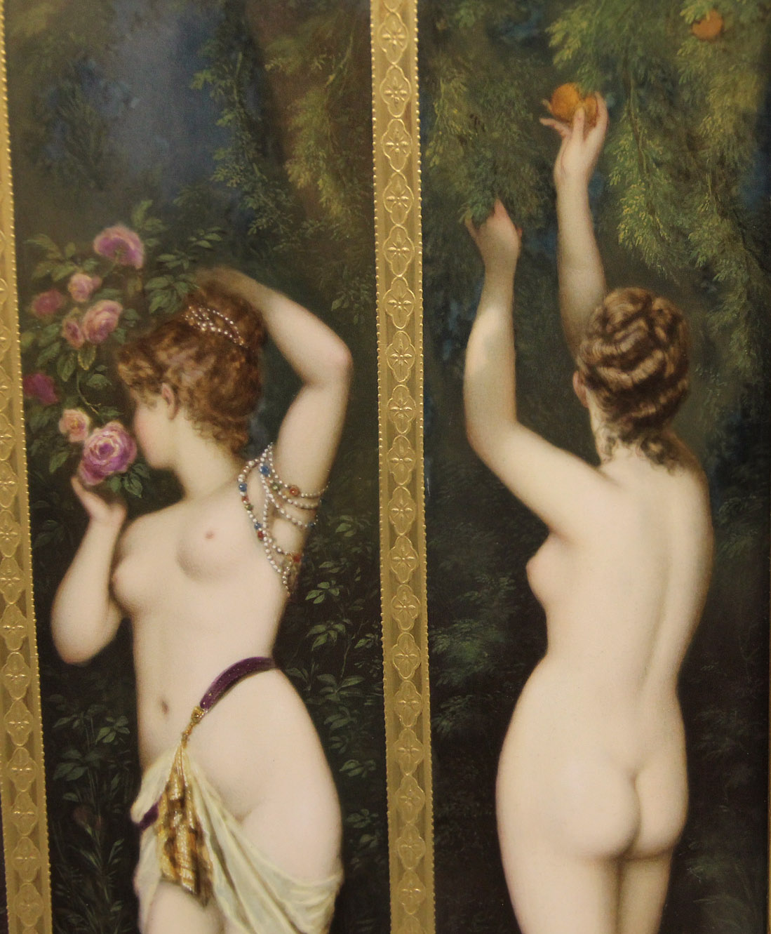 A Beautiful Late 19th Century Berlin K.P.M. - Vienna Style Porcelain Rectangular Plaque of the Five Senses - Image 4