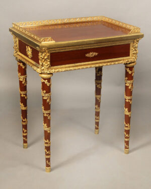 An Excellent Quality Late 19th Century Louis XVI Style Gilt Bronze Mounted Gueridon By Henry Dasson
